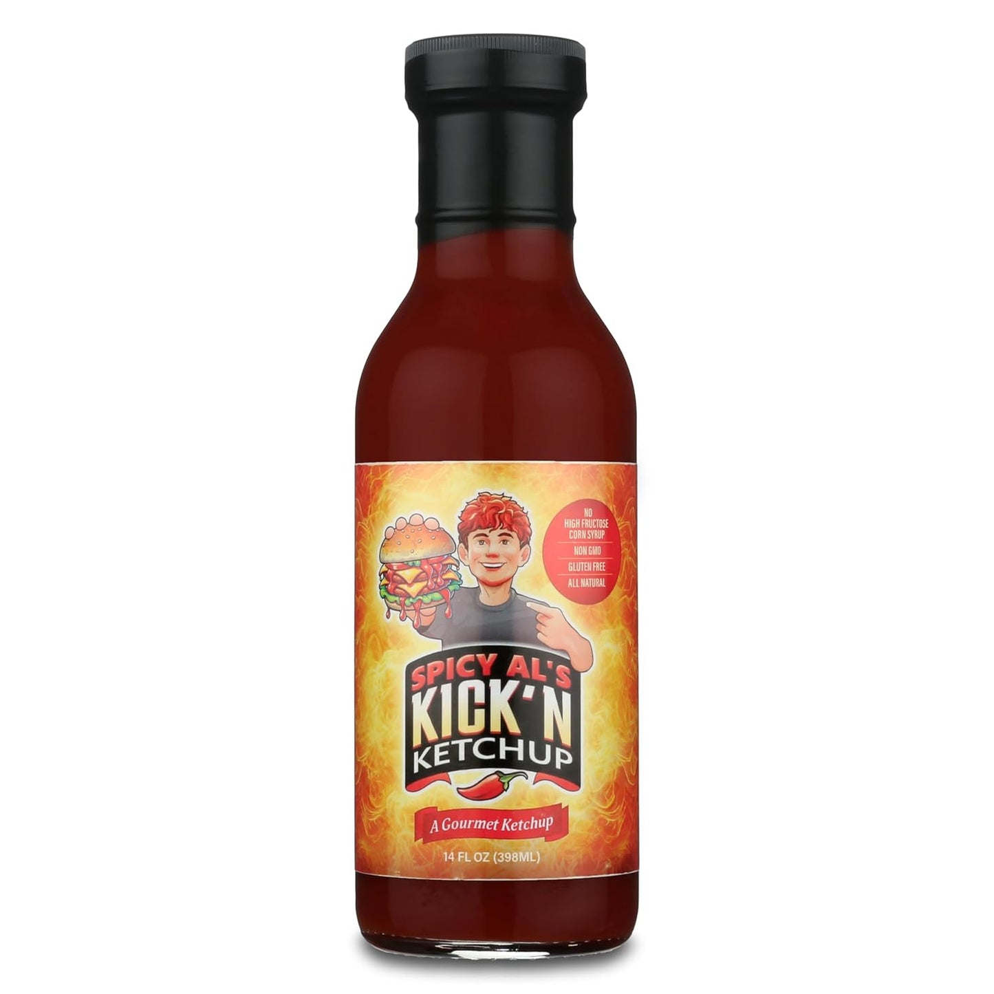 Spicy Al's Kick'n Ketchup - Spicy Gourmet Ketchup -14oz